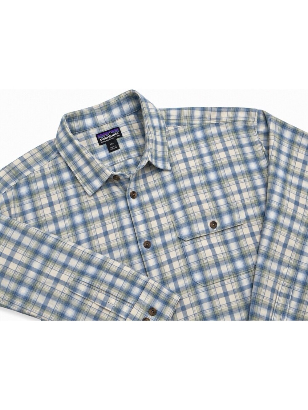 Patagonia Fjord Flannel Shirt Mens XXL Light Weight 100% Organic Cotton LS